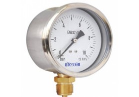 Manômetro caixa inox com interno em latão